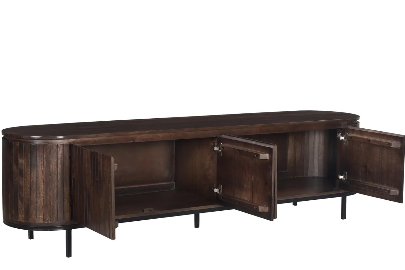 Livingfurn Tv-Meubel Noor Walnoot 210cm Mangohout