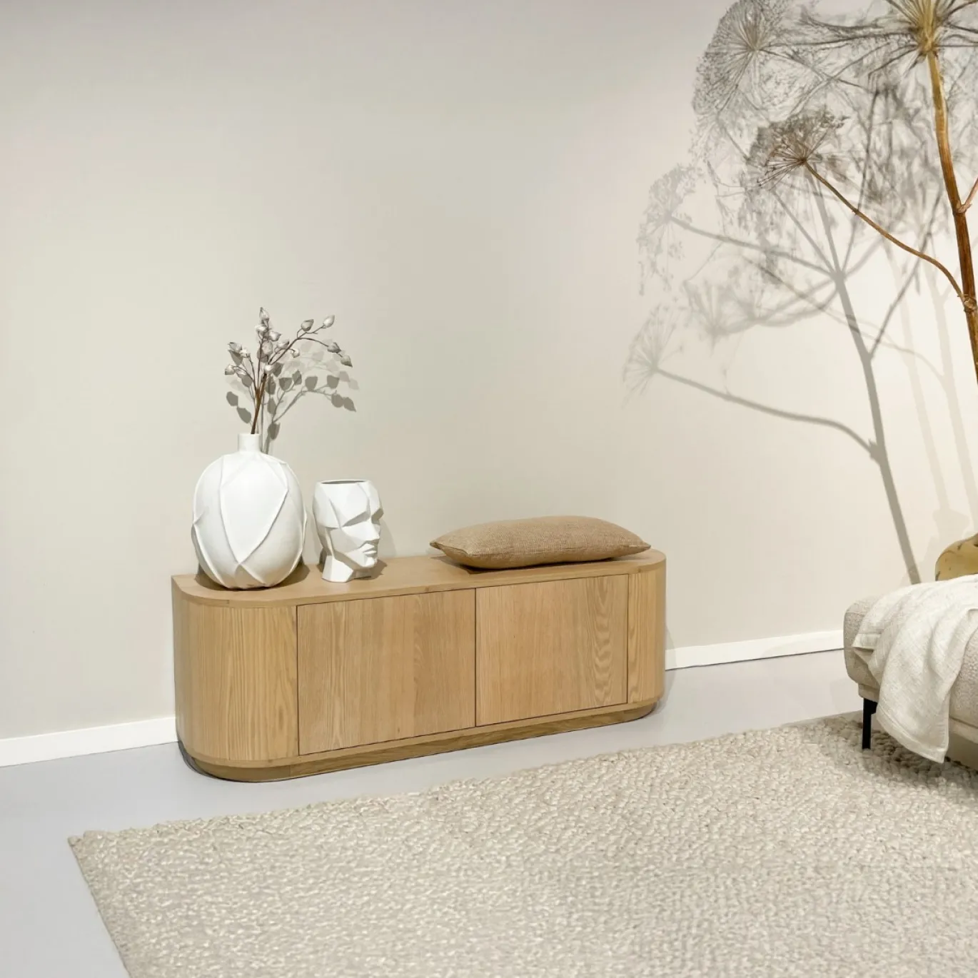 Livingfurn Tv-meubel Novero Naturel Eikenfineer 140cm