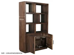Livingfurn Wandkast Jaxx Bruin Mangohout 120cm