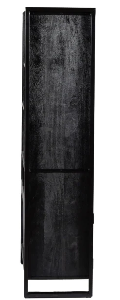 Livingfurn Wandkast Norris Zwart 110x180cm