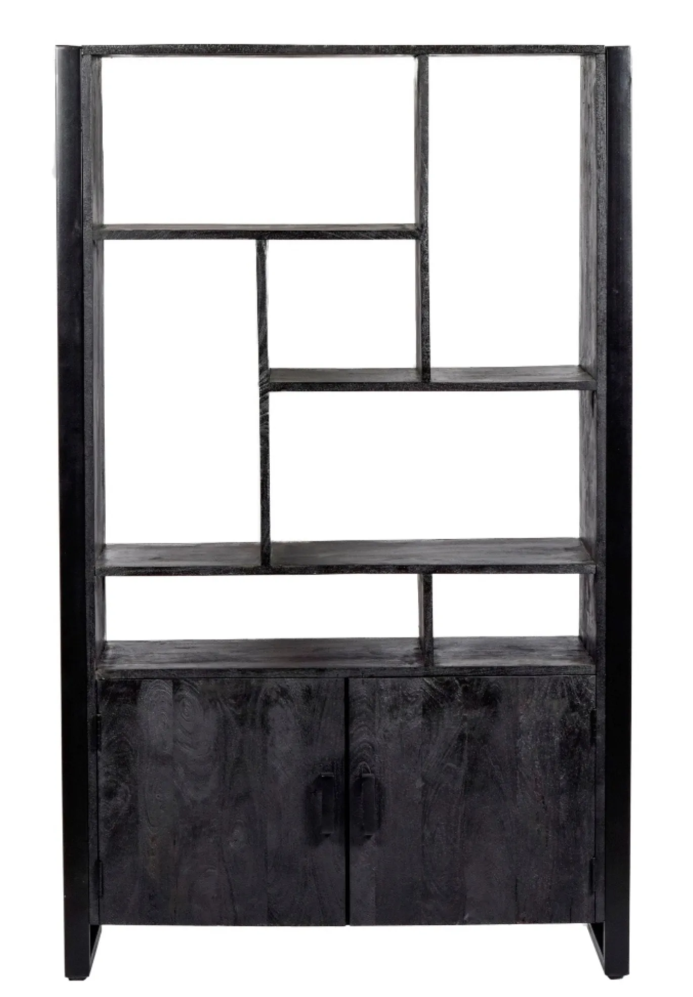 Livingfurn Wandkast Norris Zwart 110x180cm