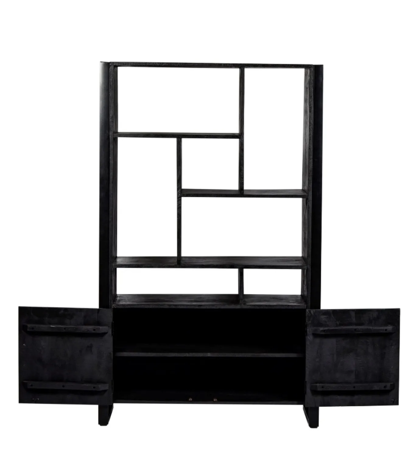 Livingfurn Wandkast Norris Zwart 110x180cm