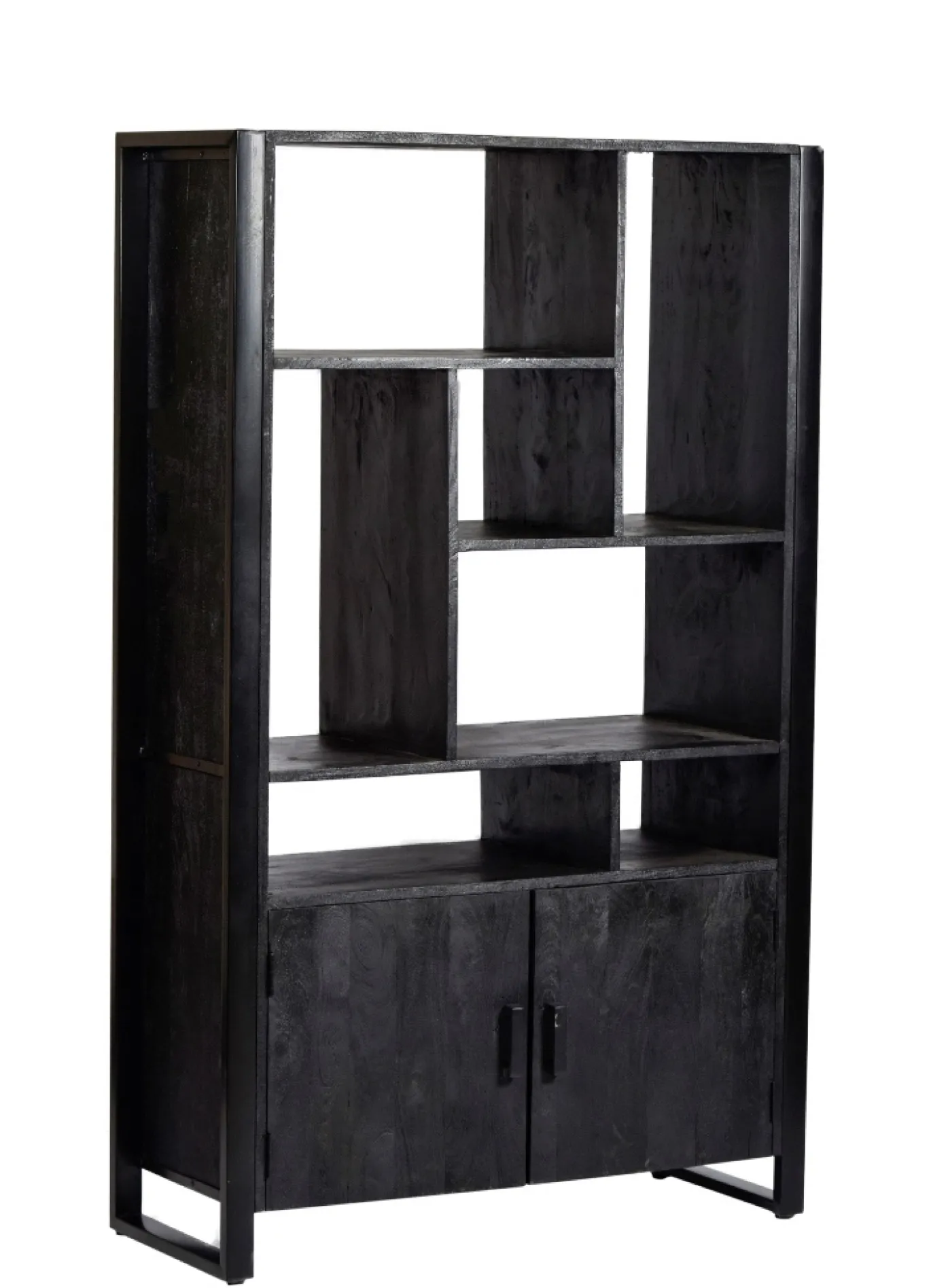 Livingfurn Wandkast Norris Zwart 110x180cm