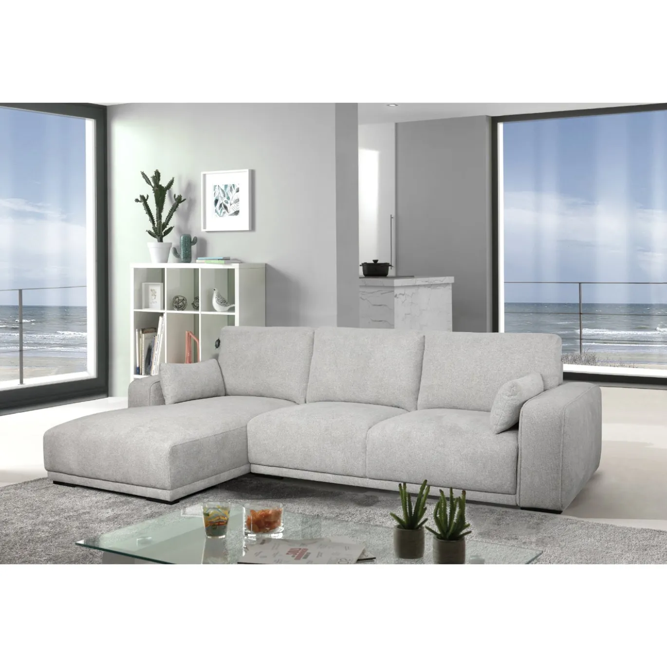 Loungebank California Links Grijs - Giga Meubel