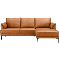 Loungebank Soul Rechts Tan Leer - Giga Meubel