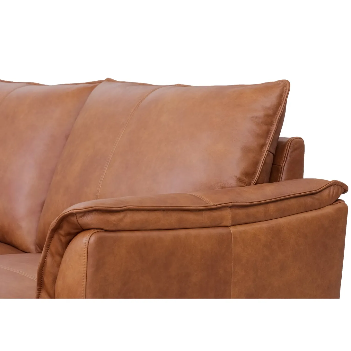 Loungebank Soul Rechts Tan Leer - Giga Meubel
