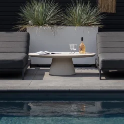 Loungetafel Cleo Ovaal Beige 130cm - Giga Meubel