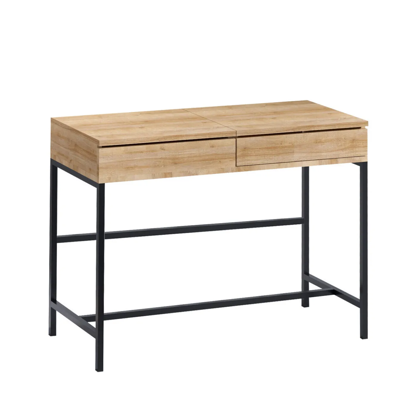 Make-up Tafel Linda Melamine Eiken Zwart
