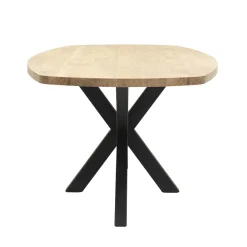 Maxfurn Eettafel Costa Deens Ovaal Matching Mango/Zwart 190x102cm
