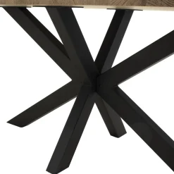 Maxfurn Eettafel Costa Deens Ovaal Matching Mango/Zwart 190x102cm