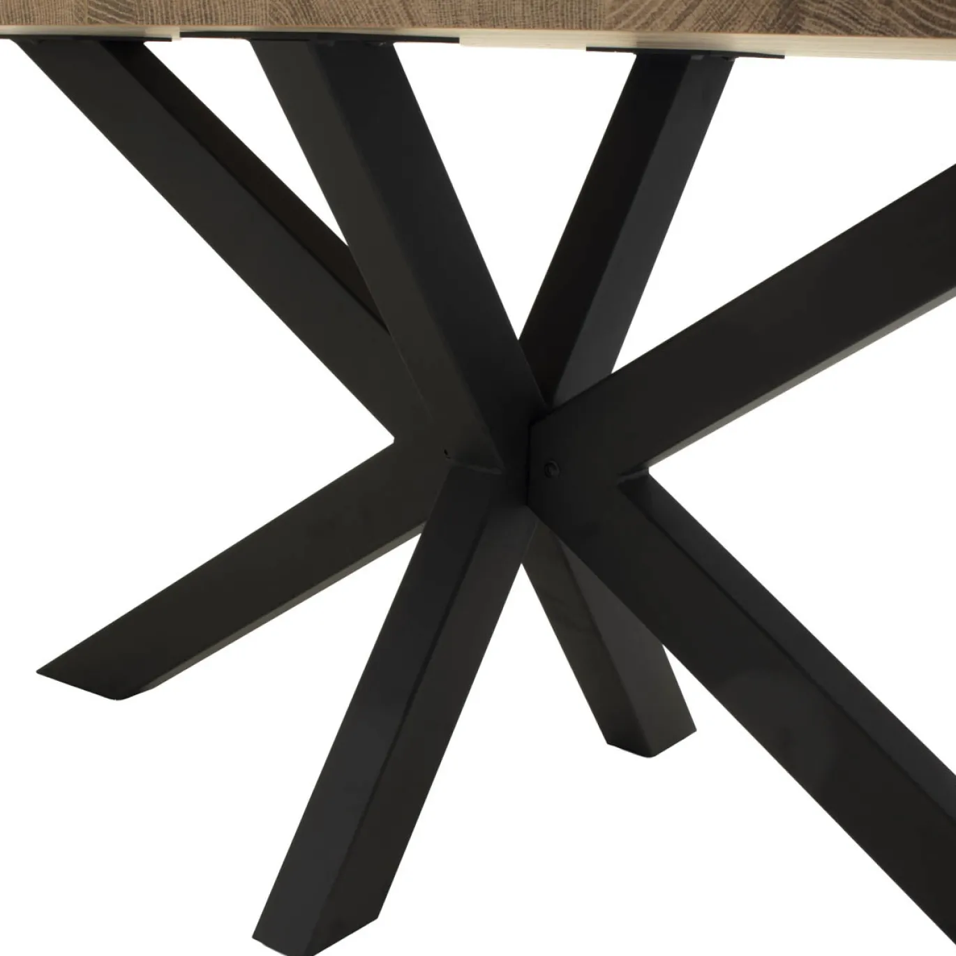Maxfurn Eettafel Costa Deens Ovaal Matching Mango/Zwart 190x102cm