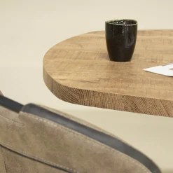 Maxfurn Eettafel Costa Deens Ovaal Matching Mango/Zwart 190x102cm