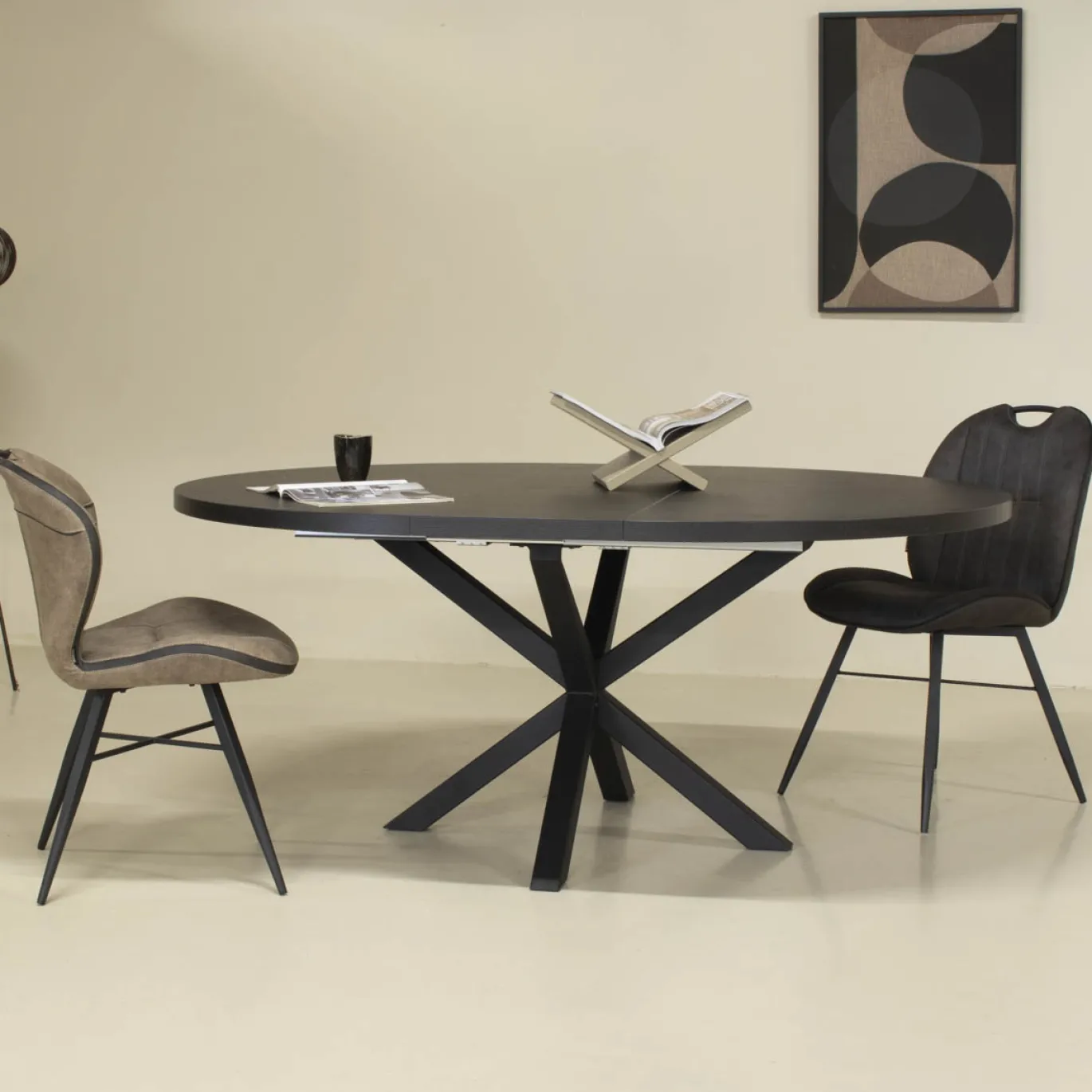 Maxfurn Eettafel Isla Uitschuifbaar Old Piano Matching 140/180cm