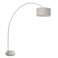 Mexlite Booglamp Solva Grijs Grof Linnen Grijs