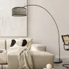 Mexlite Booglamp Solva Zwart Bamboe Naturel/Zwart
