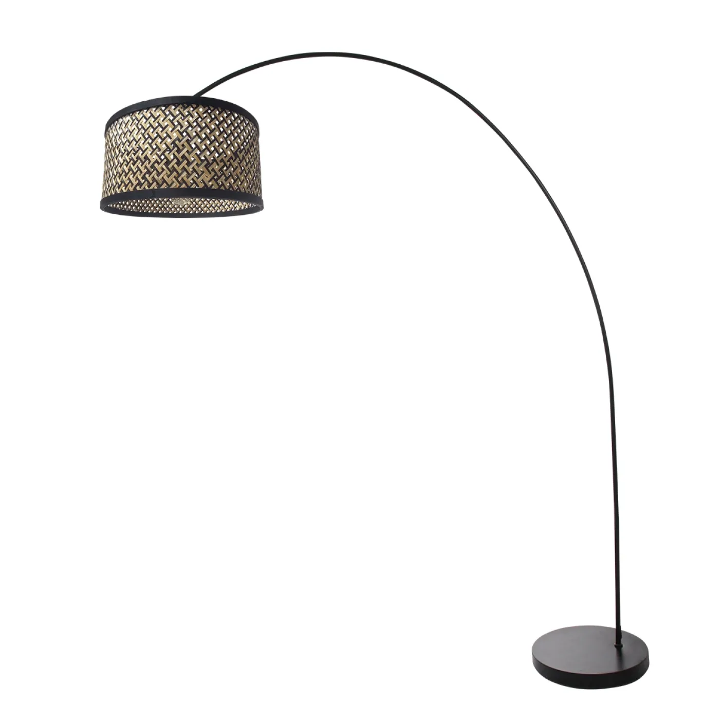 Mexlite Booglamp Solva Zwart Bamboe Naturel/Zwart