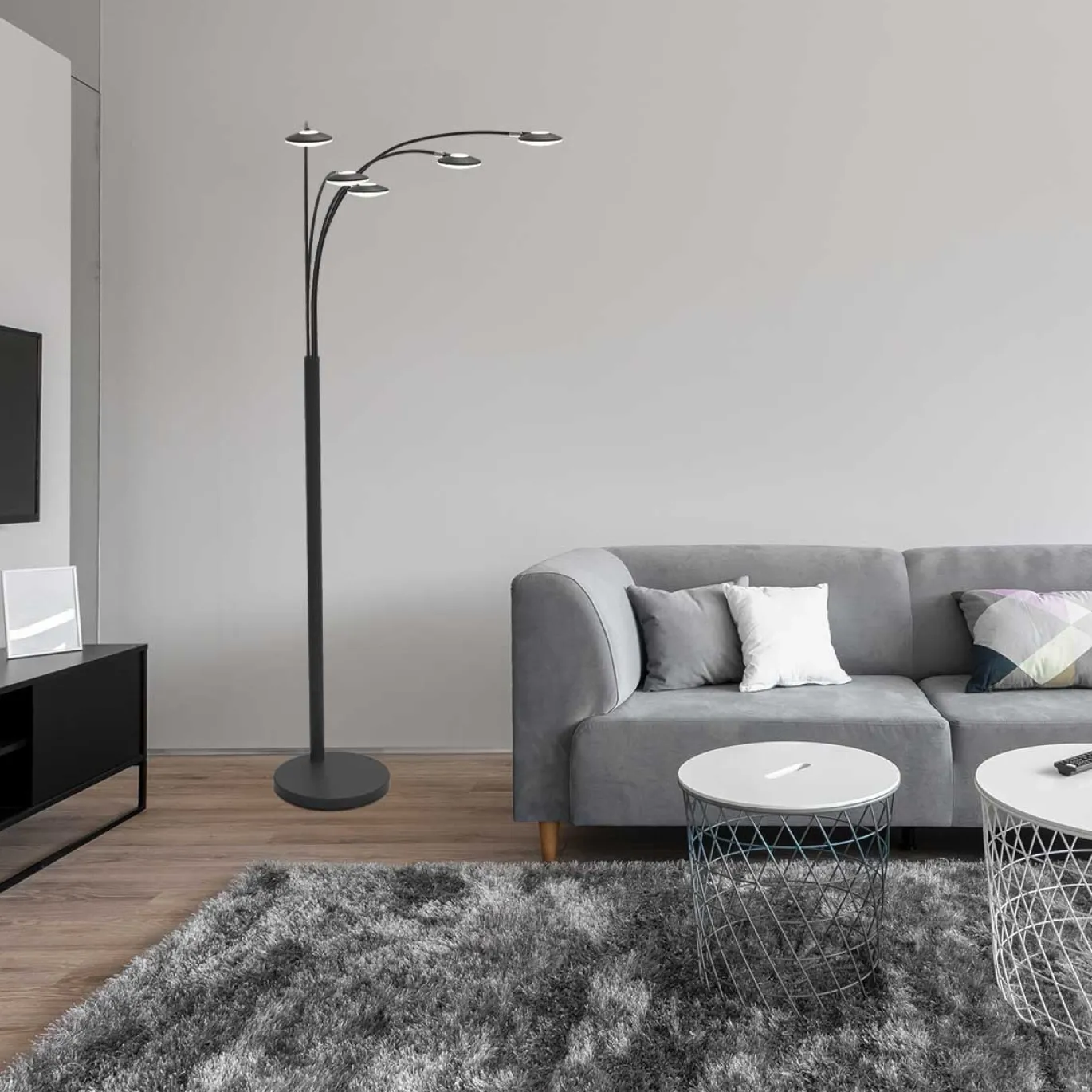 Mexlite Booglamp Synna 5-Lichts Zwart