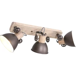 Mexlite Gearwood Plafondspot 3-lichts Antraciet