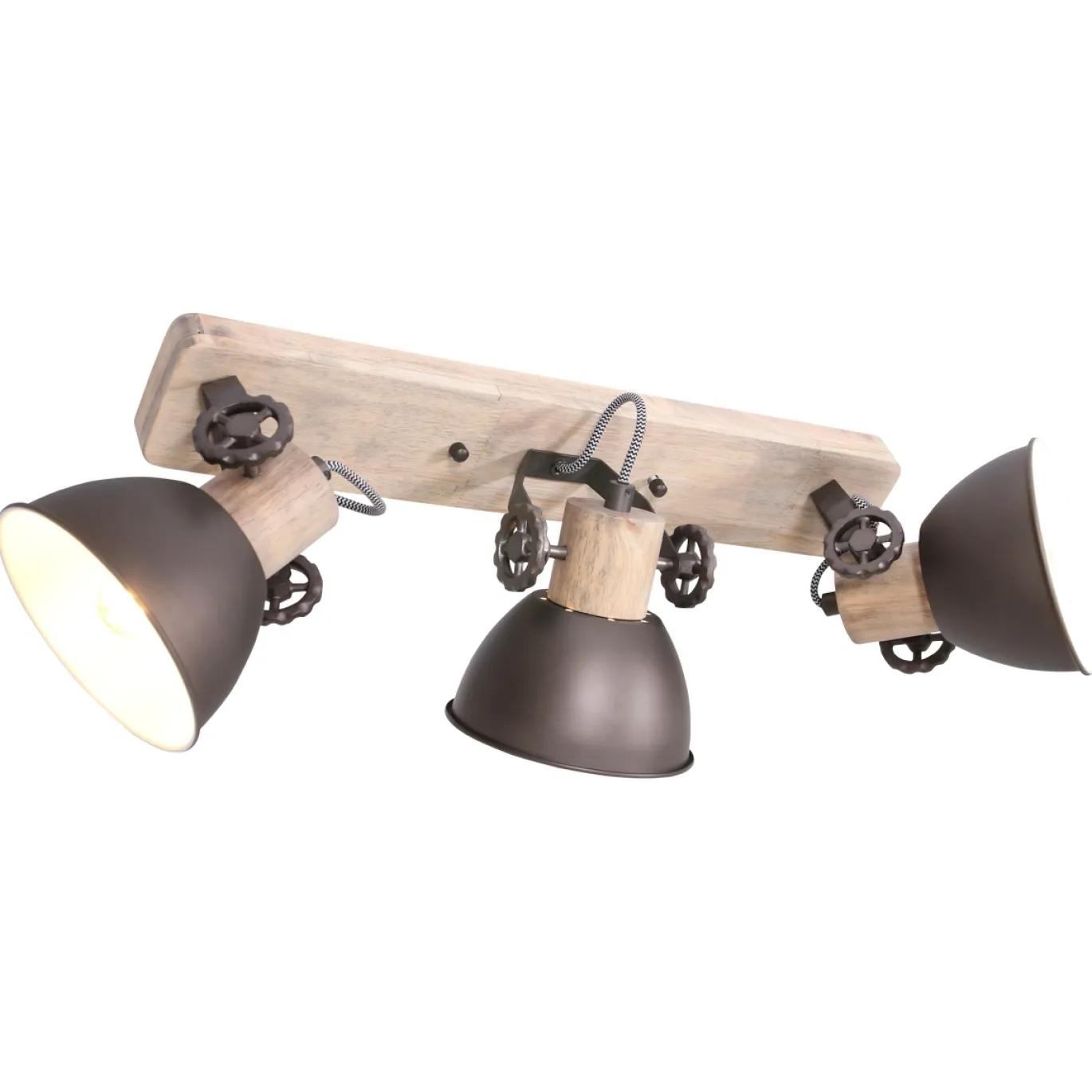 Mexlite Gearwood Plafondspot 3-lichts Antraciet