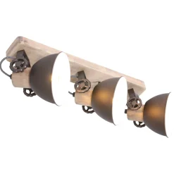 Mexlite Gearwood Plafondspot 3-lichts Antraciet