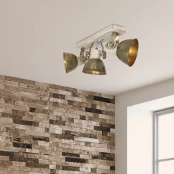 Mexlite Gearwood Plafondspot 3-lichts Brons