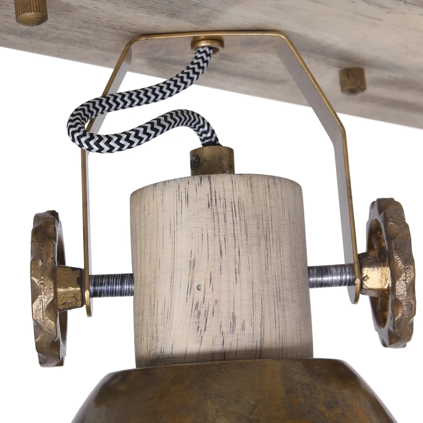Mexlite Gearwood Plafondspot 3-lichts Brons