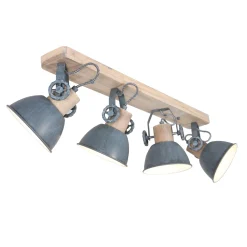 Mexlite Gearwood Spot 4-lichts Grijs