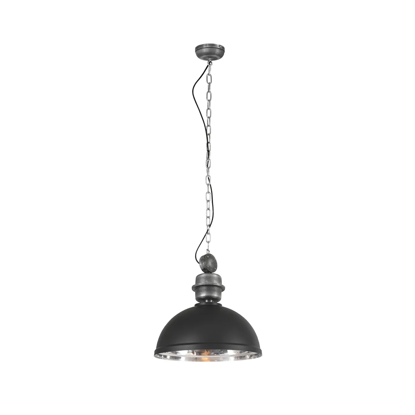 Mexlite Hanglamp Gaeve Zwart/Chrome Ø50cm