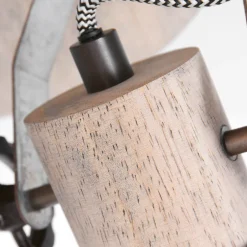 Mexlite Plafondlamp Gearwood 3-lichts Nikkel
