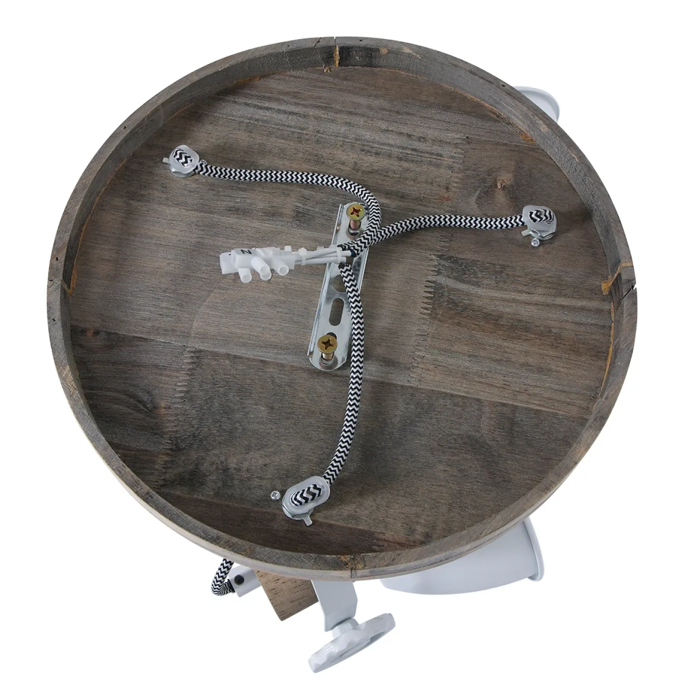 Mexlite Plafondlamp Gearwood 3-lichts Nikkel