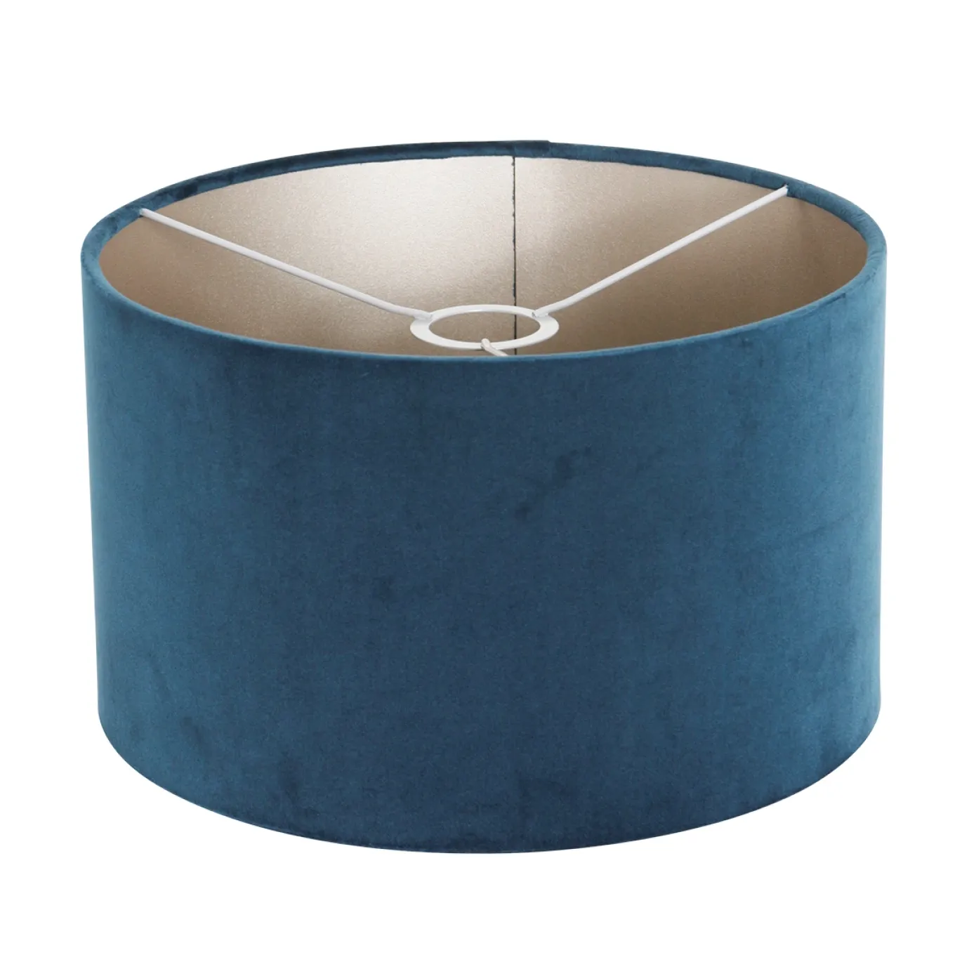Mexlite Vloerlamp Bella Brons Velours Blauw