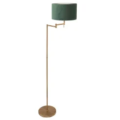 Mexlite Vloerlamp Bella Brons Velours Groen