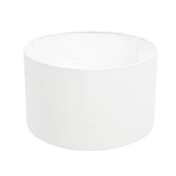 Mexlite Vloerlamp Bella Zwart Grof Linnen Wit