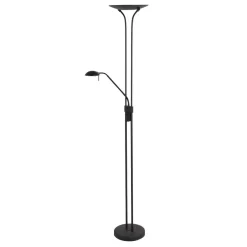 Mexlite Vloerlamp Biron 2-Lichts Zwart