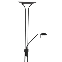 Mexlite Vloerlamp Biron 2-Lichts Zwart