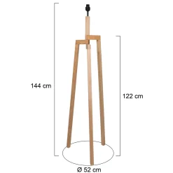 Mexlite Vloerlamp Sabi Hout Naturel