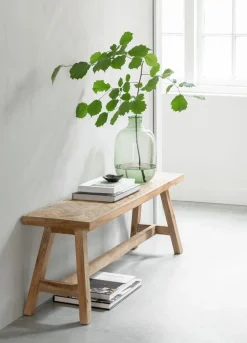Must Living Bankje Herringbone Recycled Teakhout Medium 120cm