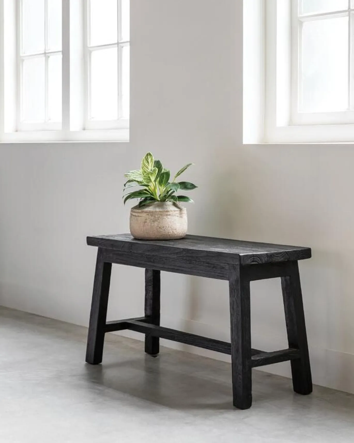 Must Living Bankje Trinity Recycled Teakhout Zwart