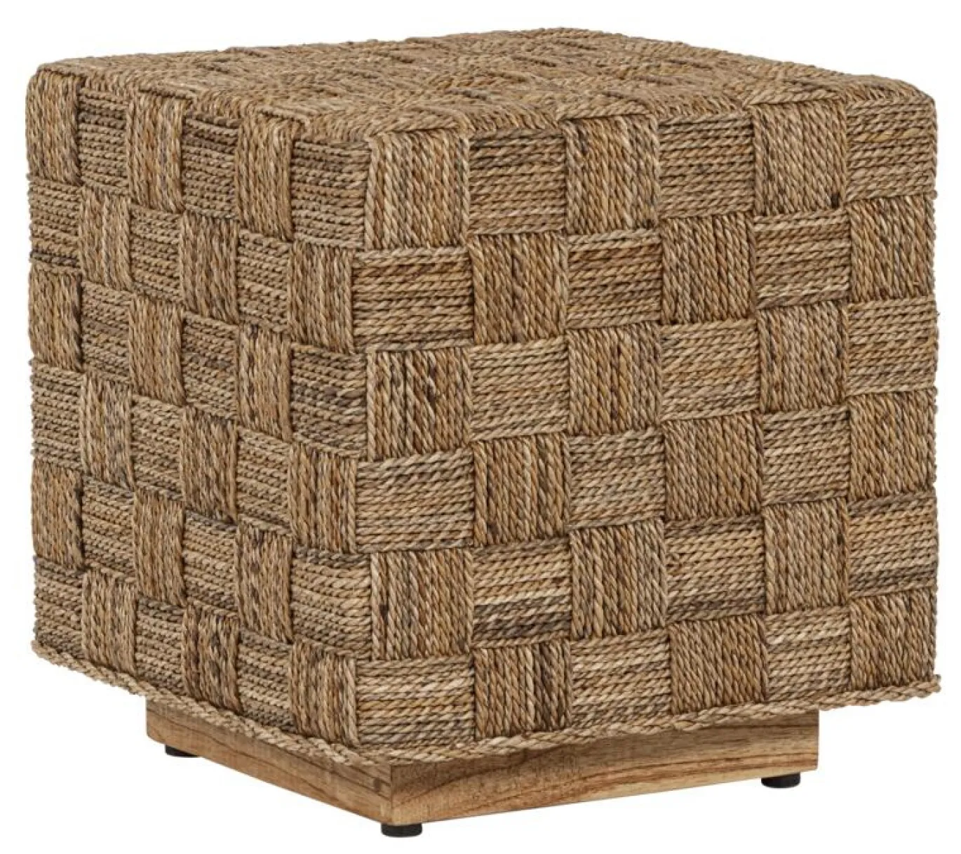 Must Living Bijzettafel Chess Board Naturel Abaca 40x40cm