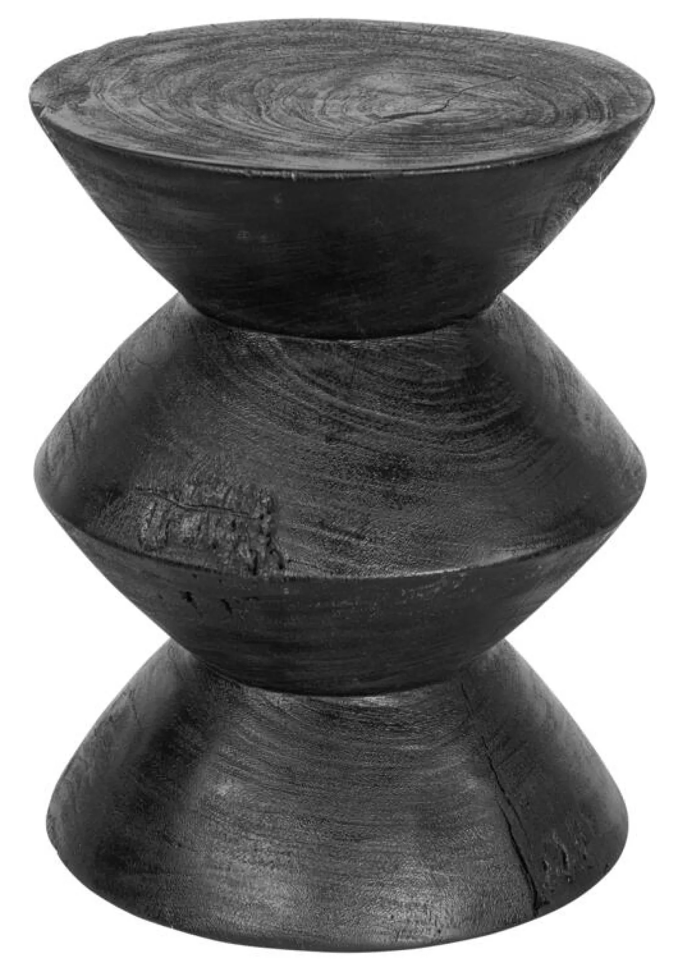 Must Living Bijzettafel Curve Suarhout Zwart Ø35cm