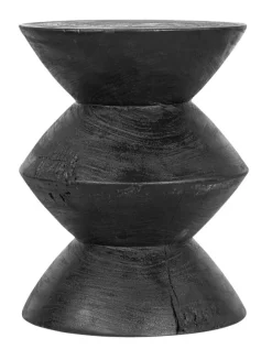 Must Living Bijzettafel Curve Suarhout Zwart Ø35cm