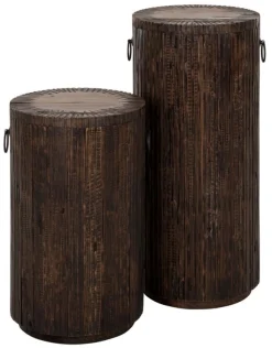 Must Living Bijzettafel Stripe Teakhout Small 60cm