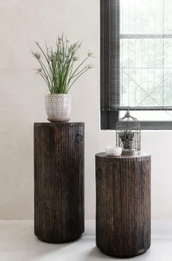 Must Living Bijzettafel Stripe Teakhout Small 60cm