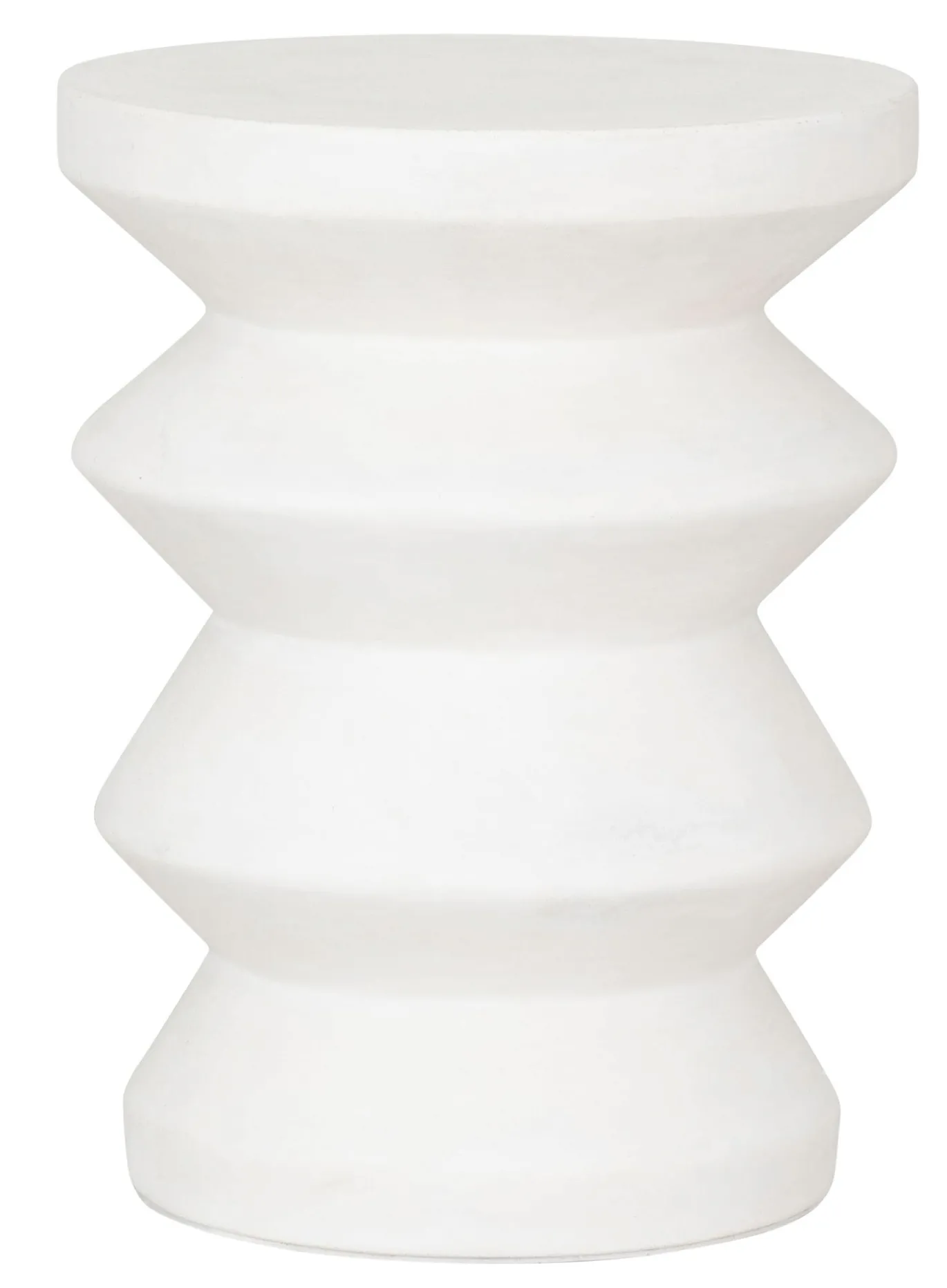 Must Living Bijzettafel Zig Zag Vezelcement Wit Ø34cm