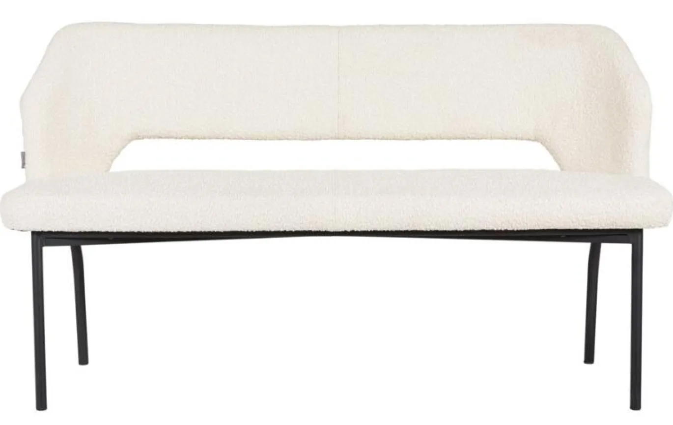 Must Living Eetkamerbank Bloom Bouclé Naturel 150cm