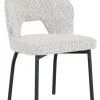 Must Living Eetkamerstoel Bloom Bouclé Lichtgrijs