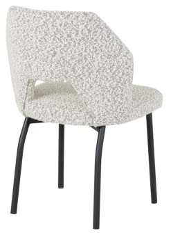 Must Living Eetkamerstoel Bloom Bouclé Lichtgrijs