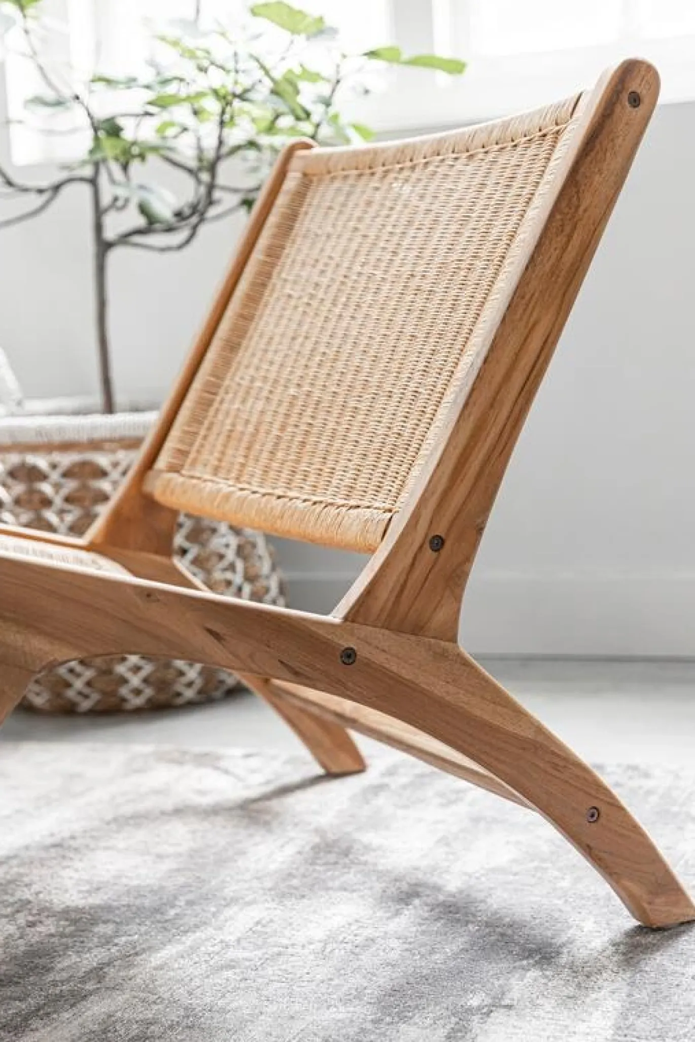 Must Living Fauteuil Lazy Loom Naturel Teakhout