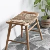 Must Living Kruk Rex Naturel Recycled Teakhout met Bananenschors
