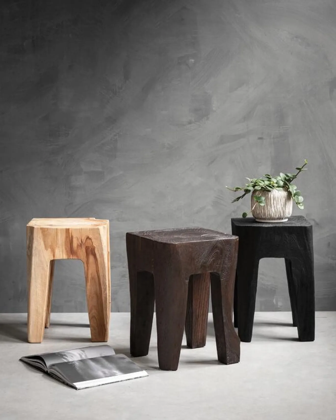 Must Living Kruk Vito Recycled Teakhout Zwart